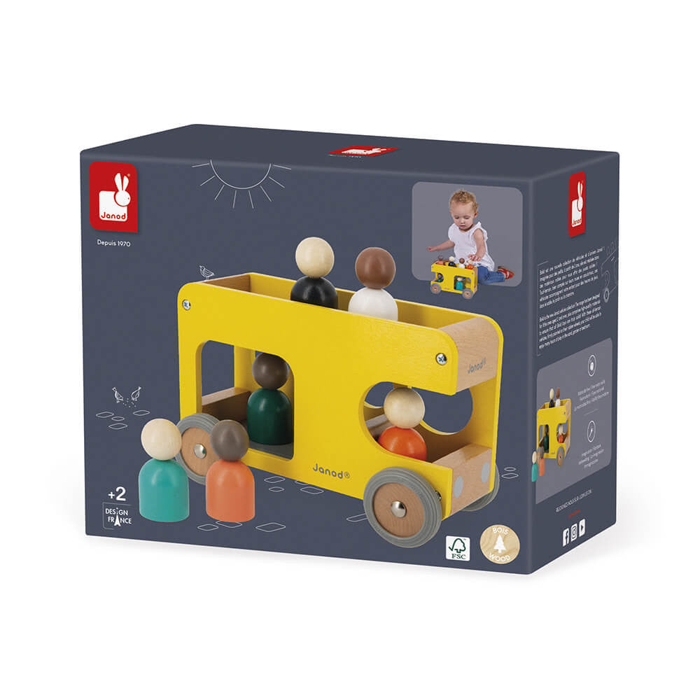 Janod Bolid School Bus-Toys & Learning-Janod-030932-babyandme.ca