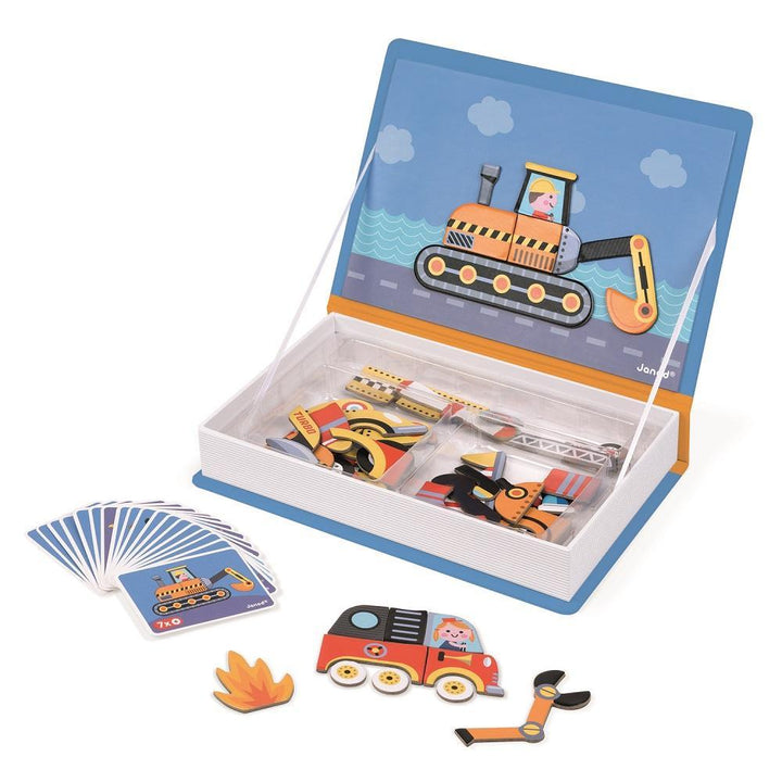 Janod Magnetibook (Racers)-Toys & Learning-Janod-007068 RA-babyandme.ca