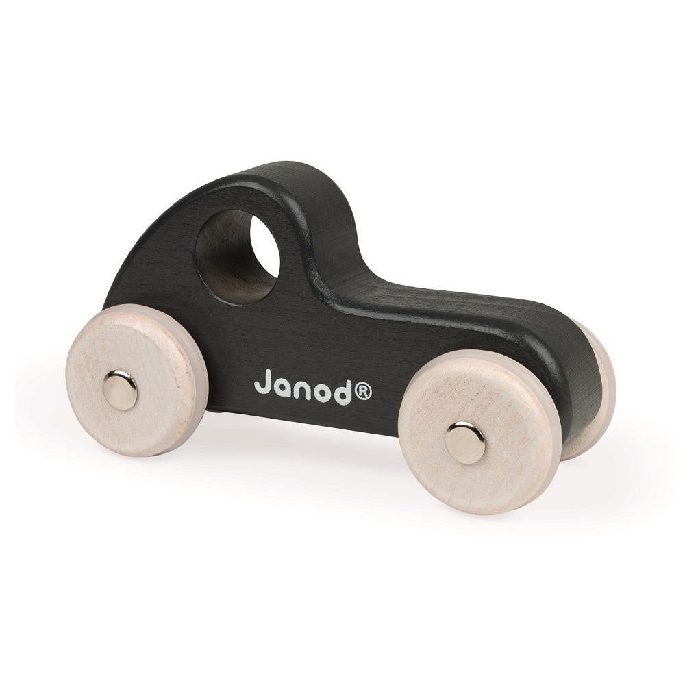 Janod Sweet Cocoon Push Along Vehicle (Black Truck)-Toys & Learning-Janod-028627 BT-babyandme.ca