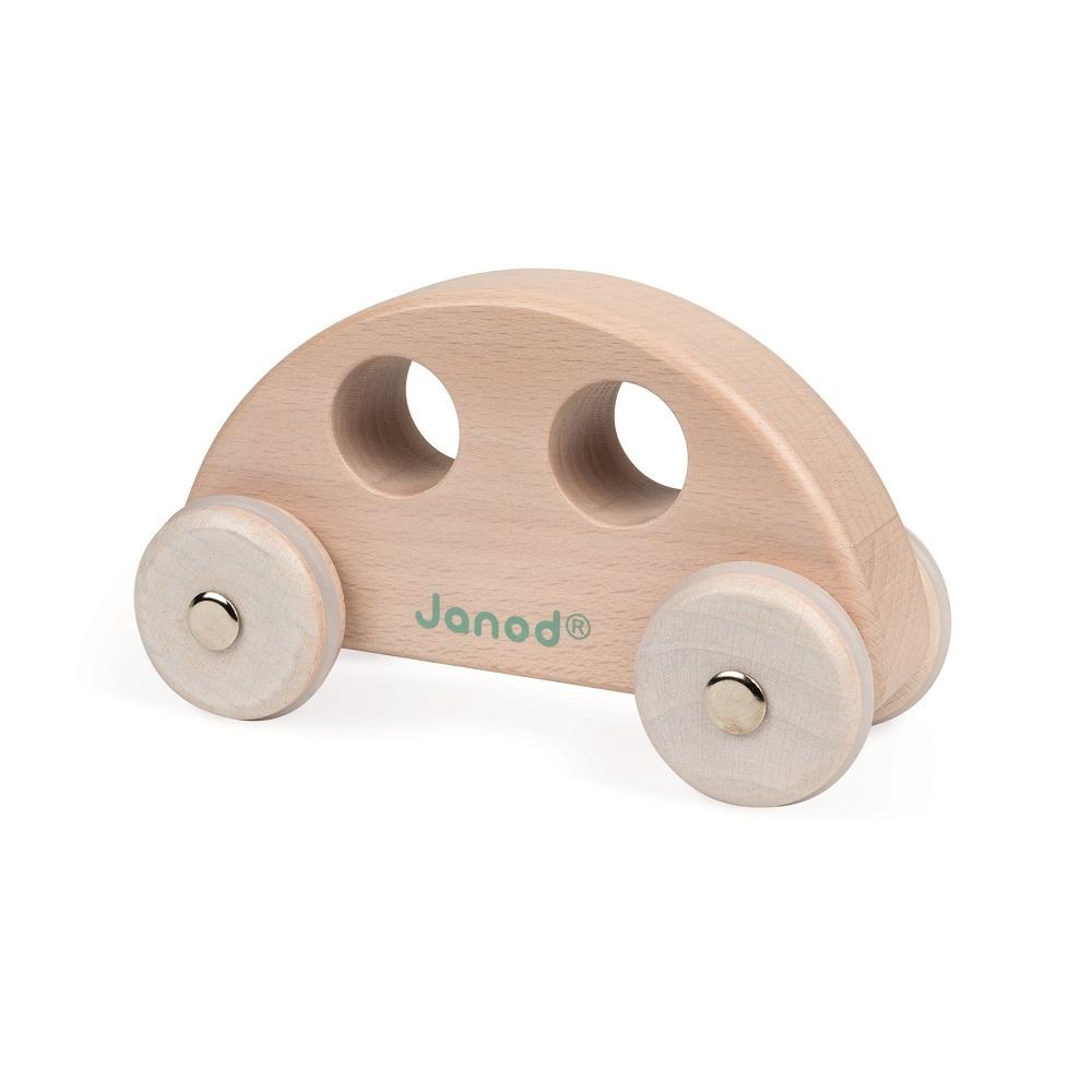 Janod Sweet Cocoon Push Along Vehicle (Pink Car)-Toys & Learning-Janod-028627 PC-babyandme.ca