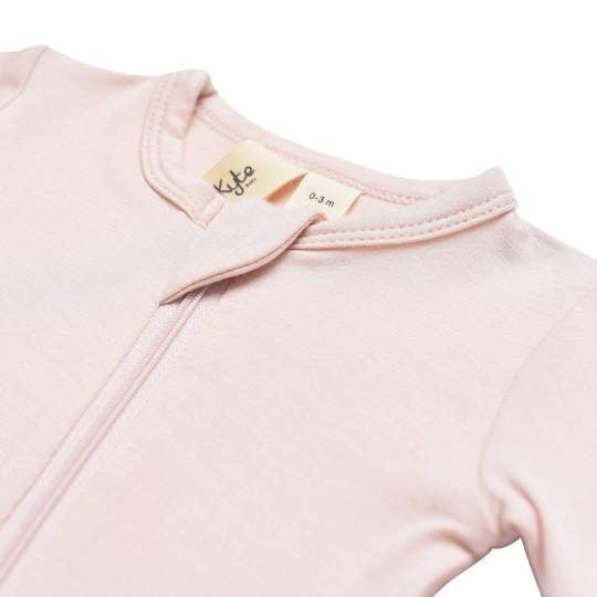 Kyte Baby Long Sleeve Zippered Romper (Blush)-Apparel-Kyte Baby--babyandme.ca