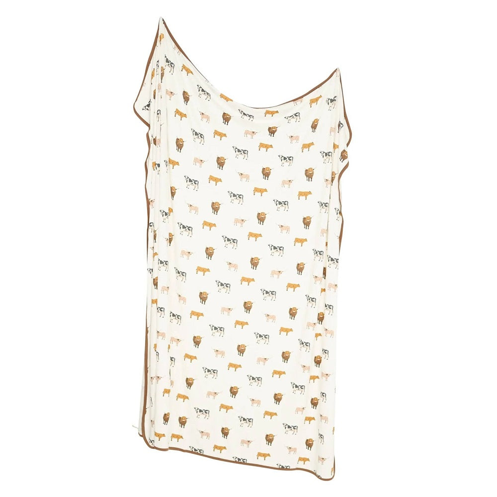 Kyte Baby Printed Bamboo Single Swaddle (Moo)-Nursery-Kyte Baby-027845 MO-babyandme.ca