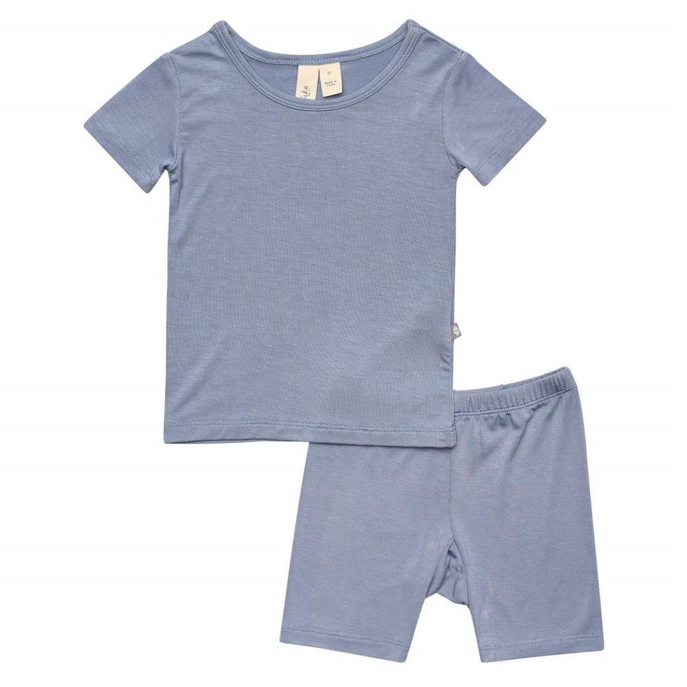 Kyte Baby Short Sleeve Toddler Pajama Set (Slate)-Apparel-Kyte Baby--babyandme.ca