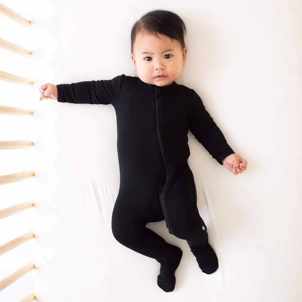 Kyte Baby Zippered Footie (Midnight)-Apparel-Kyte Baby--babyandme.ca