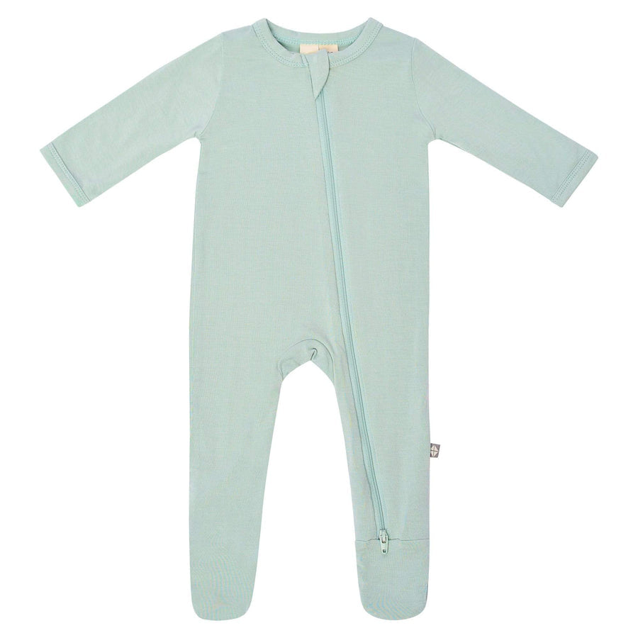 Kyte Baby Zippered Footie (Sage)-Apparel-Kyte Baby--babyandme.ca