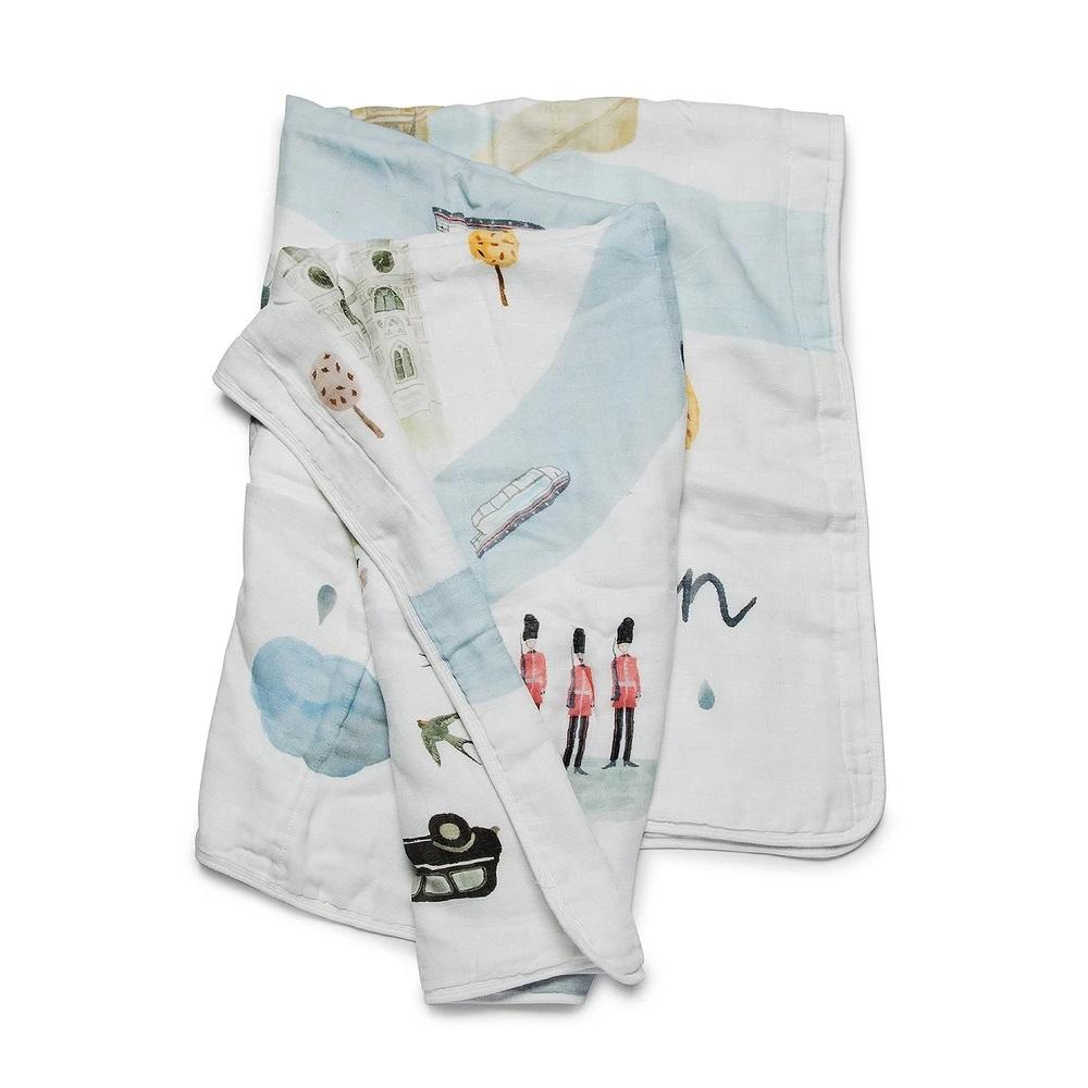 LouLou LOLLIPOP Muslin Single Swaddle (London)-Nursery-LouLou LOLLIPOP-027709 LD-babyandme.ca