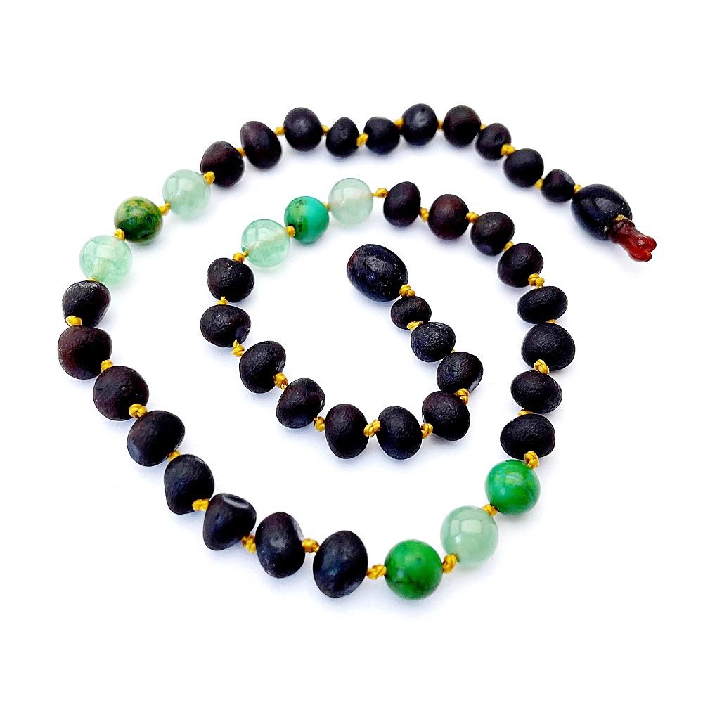 Momma Goose Baltic Amber Teething Necklace (Iago)-Health-Momma Goose-025049 IG-babyandme.ca