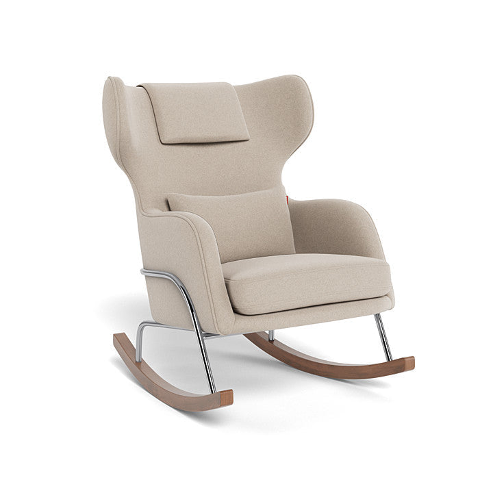 Monte Grand Jackson Rocker (Chrome Frame) SPECIAL ORDER-Nursery-Monte Design-Premium Wool: Oatmeal Italian Wool-028068 CM OM-babyandme.ca