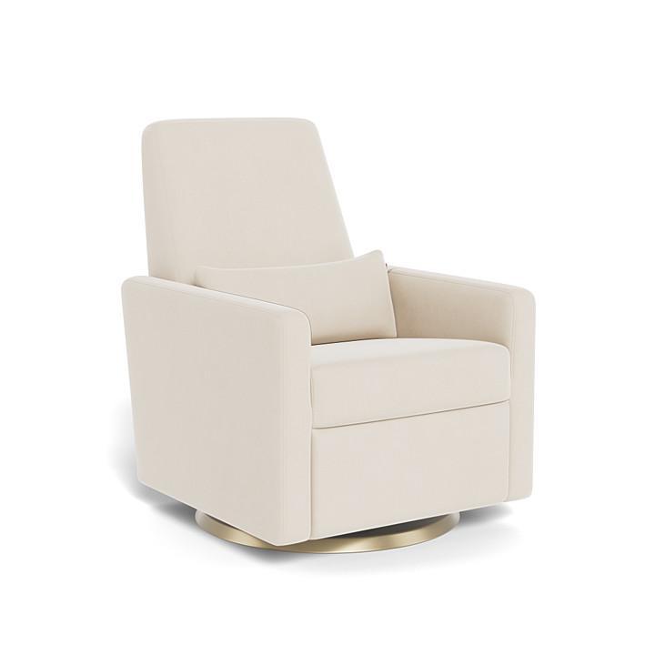 Monte Grano Swivel Glider Recliner (Gold Base) SPECIAL ORDER-Nursery-Monte Design-Brushed Cotton-Linen: Beach-011163 GD BE-babyandme.ca