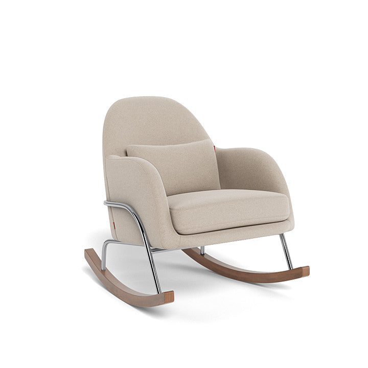 Monte Jackie Rocker (Chrome Frame) SPECIAL ORDER-Nursery-Monte Design-Premium Wool: Oatmeal Italian Wool-026057 CM OM-babyandme.ca