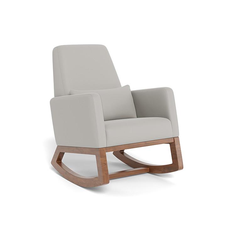 Monte Joya Rocker (Walnut Base) SPECIAL ORDER-Nursery-Monte Design-Enviroleather: Grey-011167 WN GY-babyandme.ca