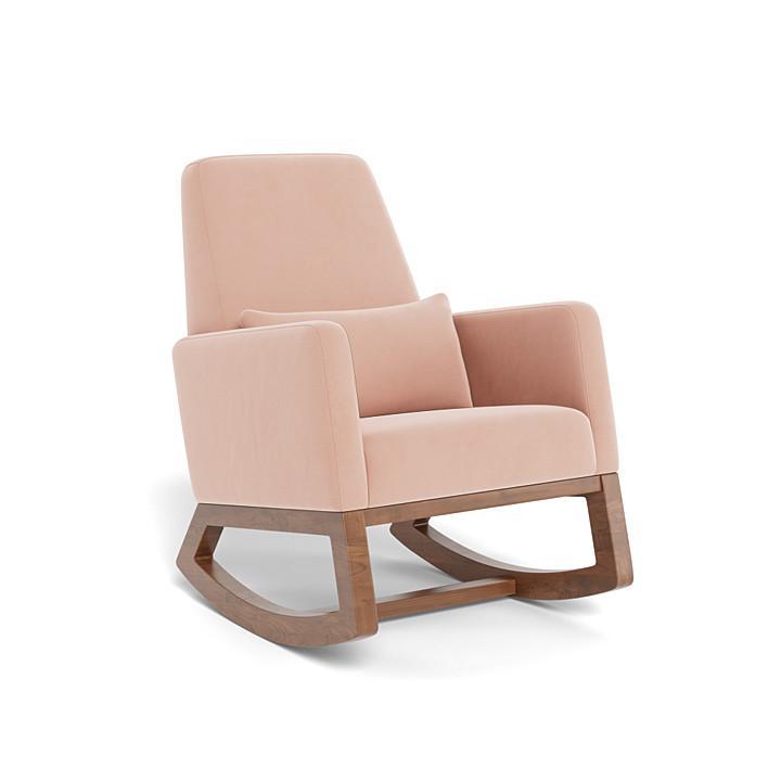 Monte Joya Rocker (Walnut Base) SPECIAL ORDER-Nursery-Monte Design-Performance Velvet: Blush Velvet-011167 WN BV-babyandme.ca