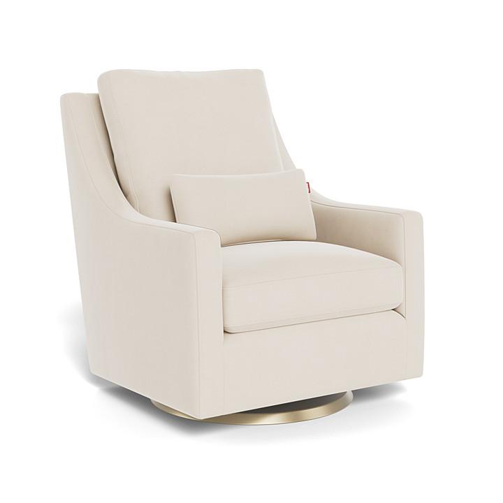 Monte Vera Swivel Glider (Gold Base) SPECIAL ORDER-Nursery-Monte Design-Brushed Cotton-Linen: Beach-025685 GD BE-babyandme.ca