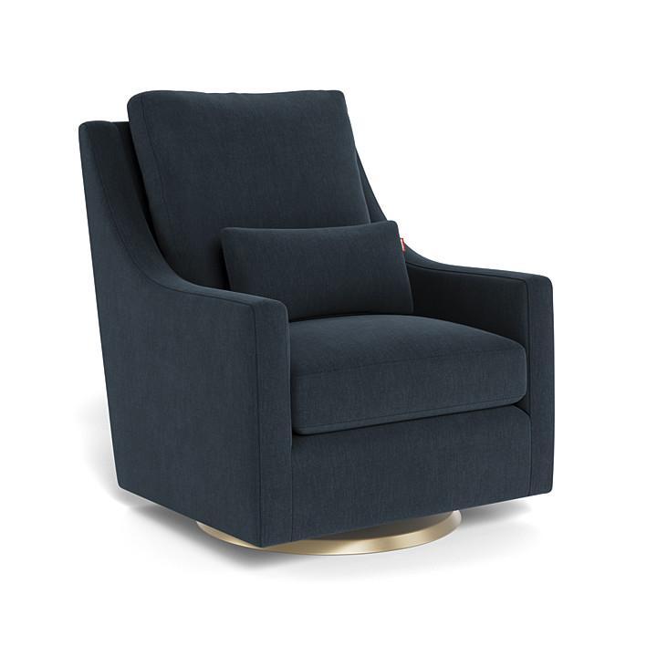 Monte Vera Swivel Glider (Gold Base) SPECIAL ORDER-Nursery-Monte Design-Performance Heathered: Deep Navy-025685 GD NY-babyandme.ca