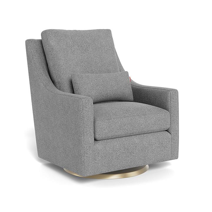 Monte Vera Swivel Glider (Gold Base) SPECIAL ORDER-Nursery-Monte Design-Performance Weave: Pepper Grey-025685 GD PG-babyandme.ca