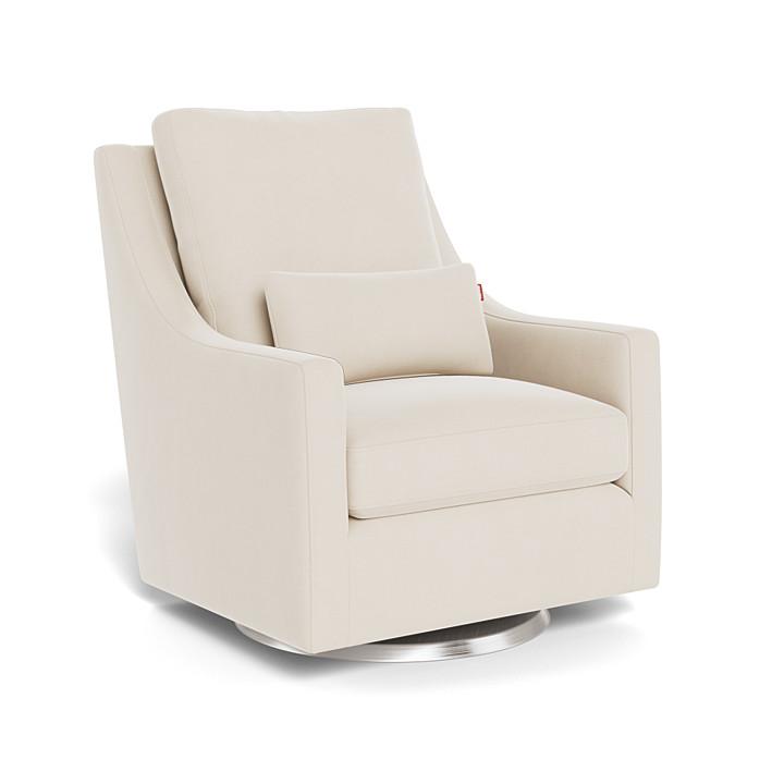 Monte Vera Swivel Glider (Stainless Steel Base) SPECIAL ORDER-Nursery-Monte Design-Brushed Cotton-Linen: Beach-025685 SS BE-babyandme.ca