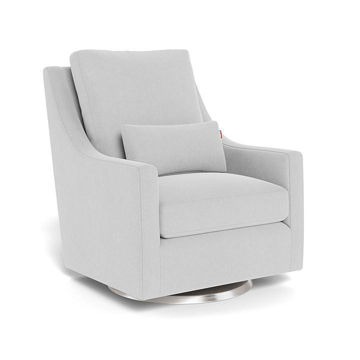 Monte Vera Swivel Glider (Stainless Steel Base) SPECIAL ORDER-Nursery-Monte Design-Performance Heathered: Ash-025685 SS AS-babyandme.ca