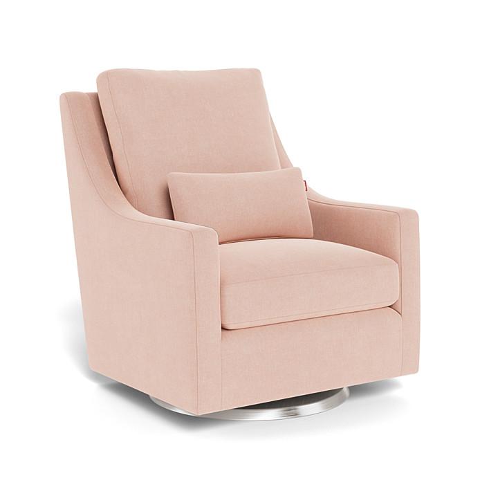 Monte Vera Swivel Glider (Stainless Steel Base) SPECIAL ORDER-Nursery-Monte Design-Performance Heathered: Petal Pink-025685 SS PP-babyandme.ca