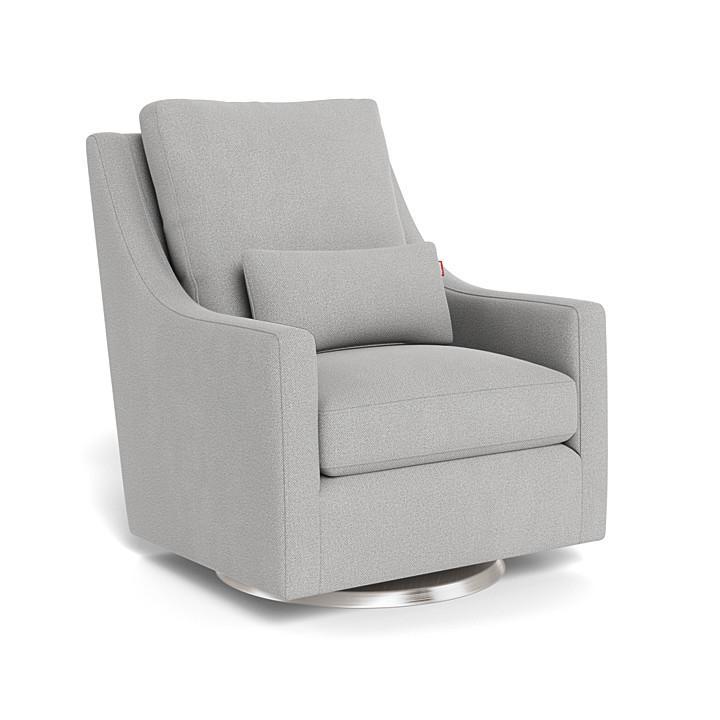 Monte Vera Swivel Glider (Stainless Steel Base) SPECIAL ORDER-Nursery-Monte Design-Performance Weave: Cloud Grey-025685 SS CG-babyandme.ca