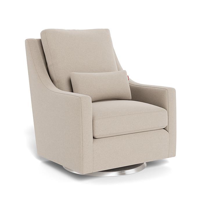 Monte Vera Swivel Glider (Stainless Steel Base) SPECIAL ORDER-Nursery-Monte Design-Premium Wool: Oatmeal Italian Wool-025685 SS OM-babyandme.ca