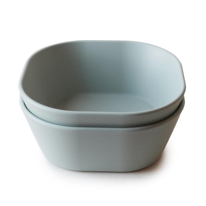 Mushie Square Dinnerware Bowl 2-Pack (Sage)-Feeding-Mushie-028658 SG-babyandme.ca