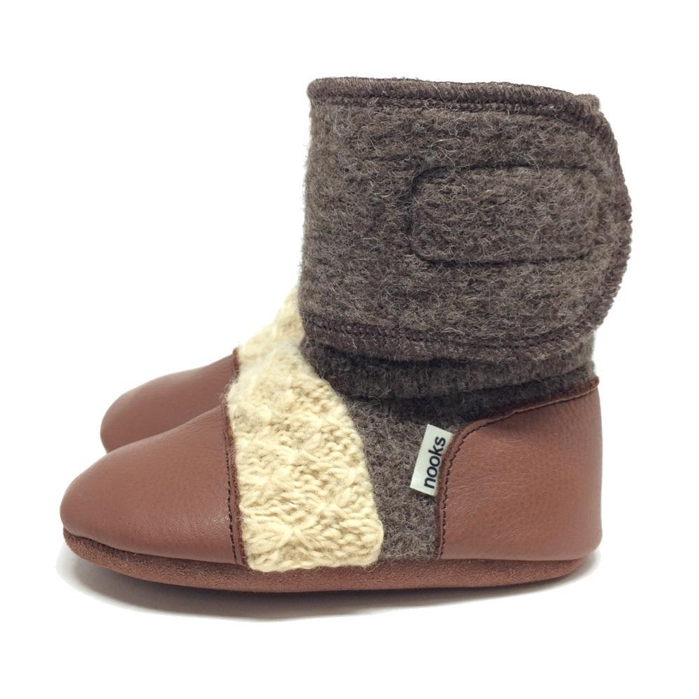 Nooks Design Felted Wool Booties (Little Earth)-Apparel-Nooks Design--babyandme.ca