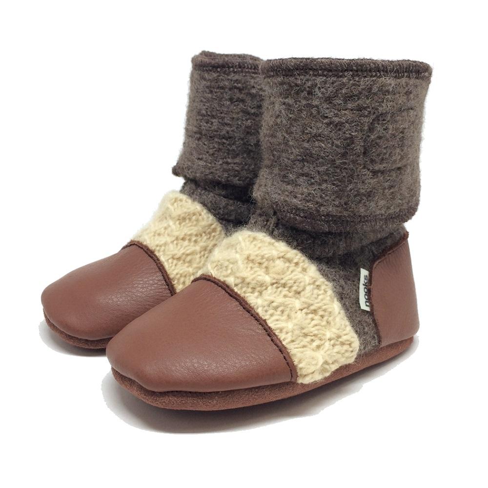 Nooks Design Felted Wool Booties (Little Earth)-Apparel-Nooks Design--babyandme.ca