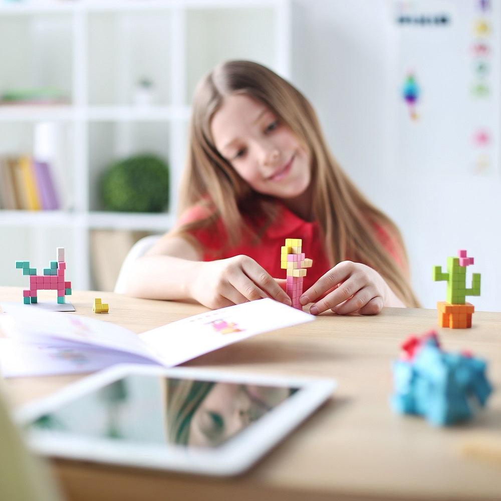 PIXIO-16 Magnetic Blocks (Pink)-Toys & Learning-PIXIO-031121 PK-babyandme.ca