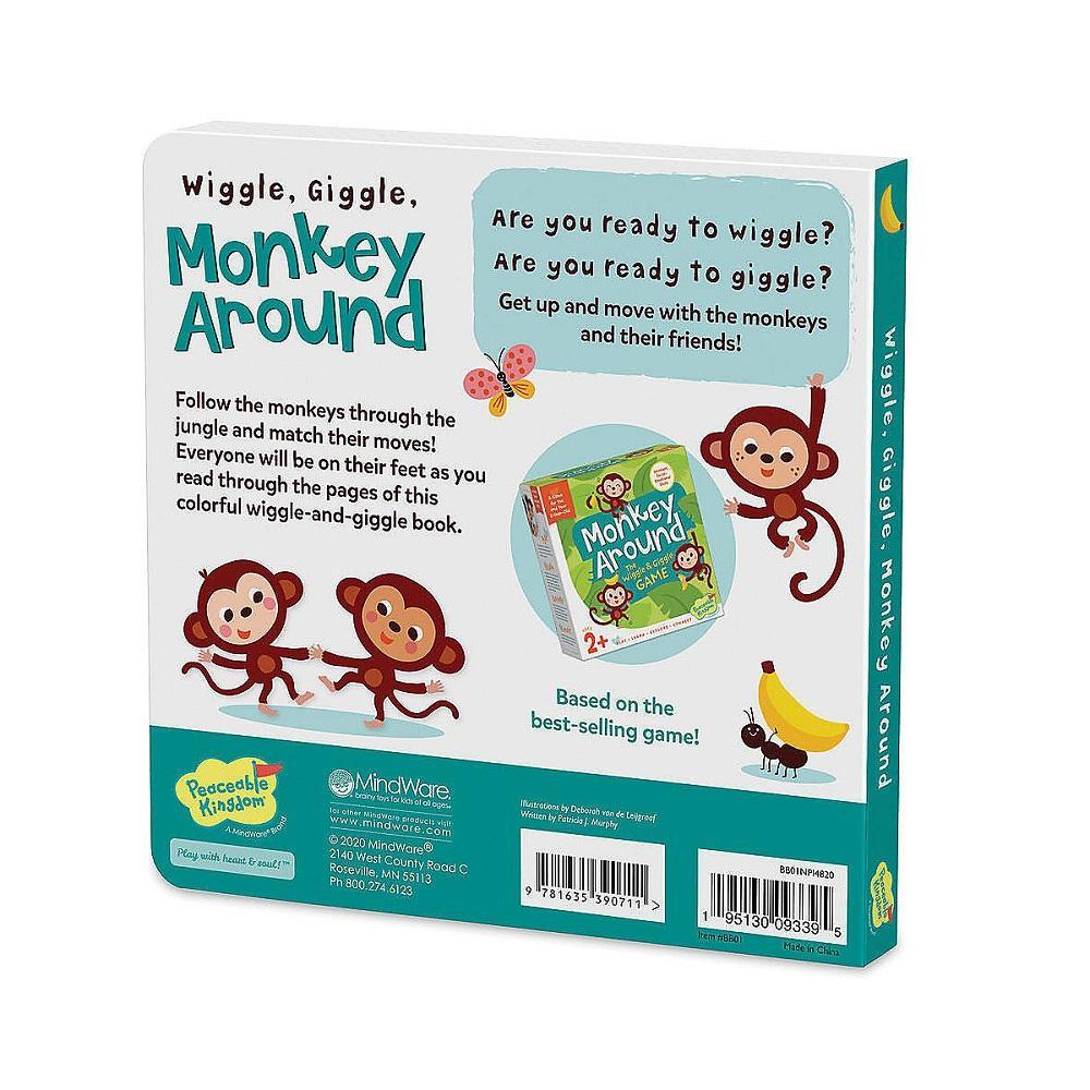 Peaceable Kingdom Wiggle, Giggle, Monkey Around Board Book-Toys & Learning-Peaceable Kingdom-030082 WG-babyandme.ca