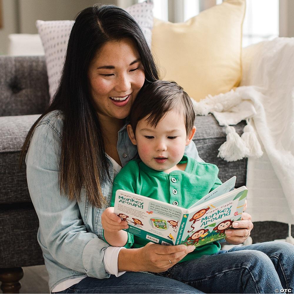 Peaceable Kingdom Wiggle, Giggle, Monkey Around Board Book-Toys & Learning-Peaceable Kingdom-030082 WG-babyandme.ca