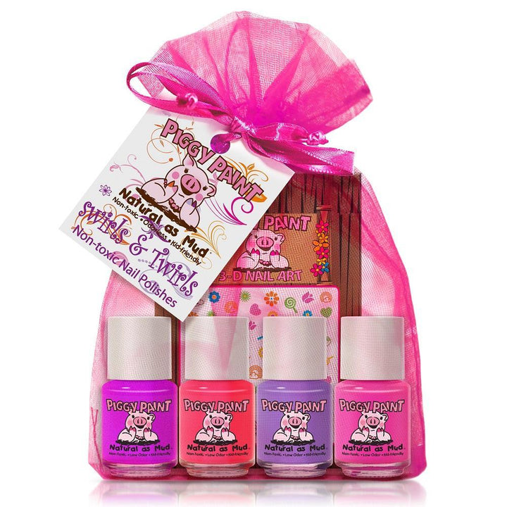 Piggy Paint Water-Based Nail Polish Set (Swirls & Twirls)-Health-Piggy Paint-028295 ST-babyandme.ca