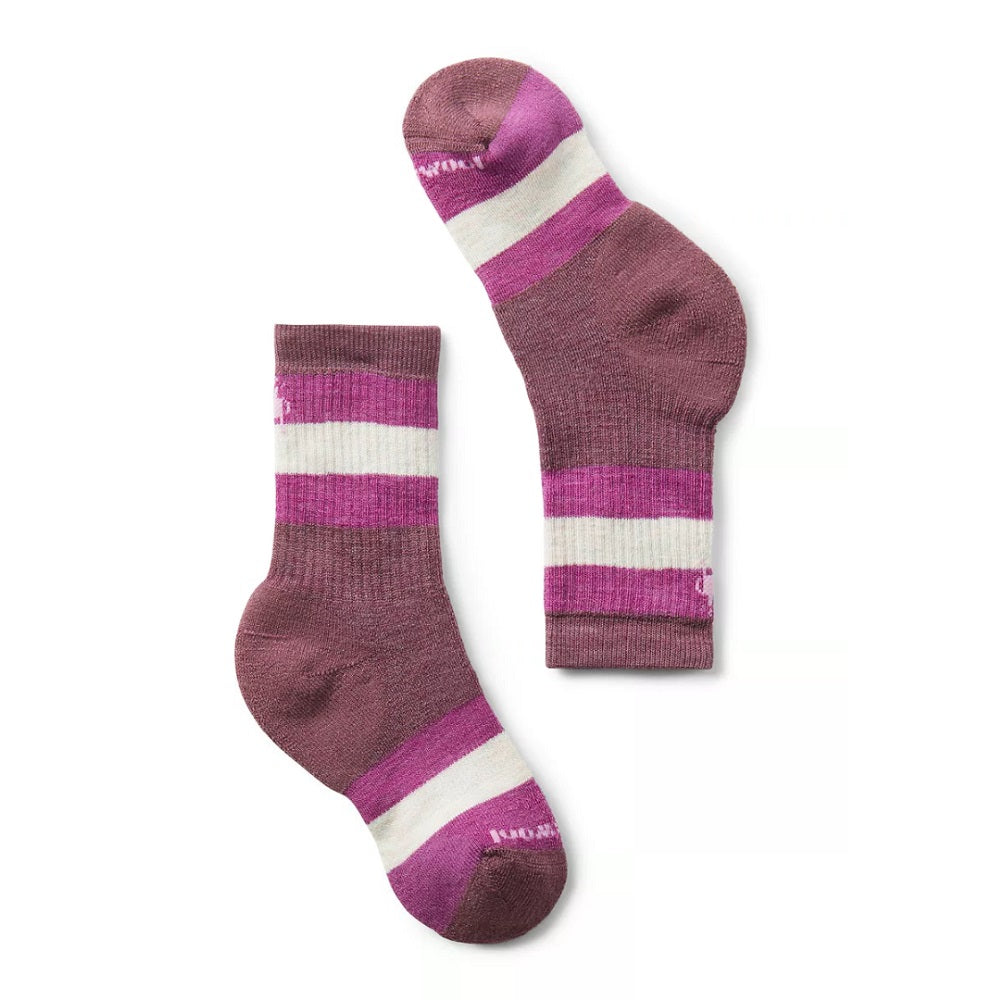 SmartWool Hike Crew Socks 1-Pack (Argyle Purple Striped)-Apparel-SmartWool--babyandme.ca