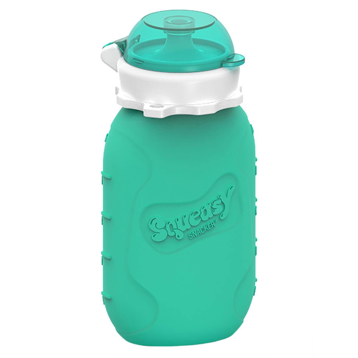 Squeasy Snacker Silicone Reusable Food Pouch 6oz Aqua