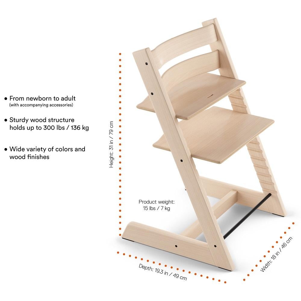Stokke - Tripp Trapp® High Chair and Cushion with Stokke® Tray -  White/Nordic Grey