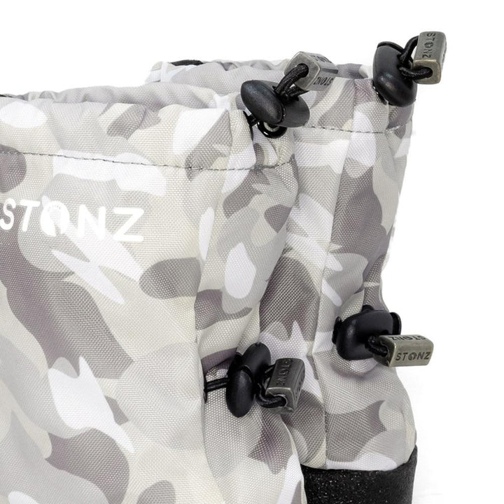 Stonz Baby Booties (Camo Print White Light Grey)-Apparel-Stonz-0-6 Months-030486 WG S-babyandme.ca