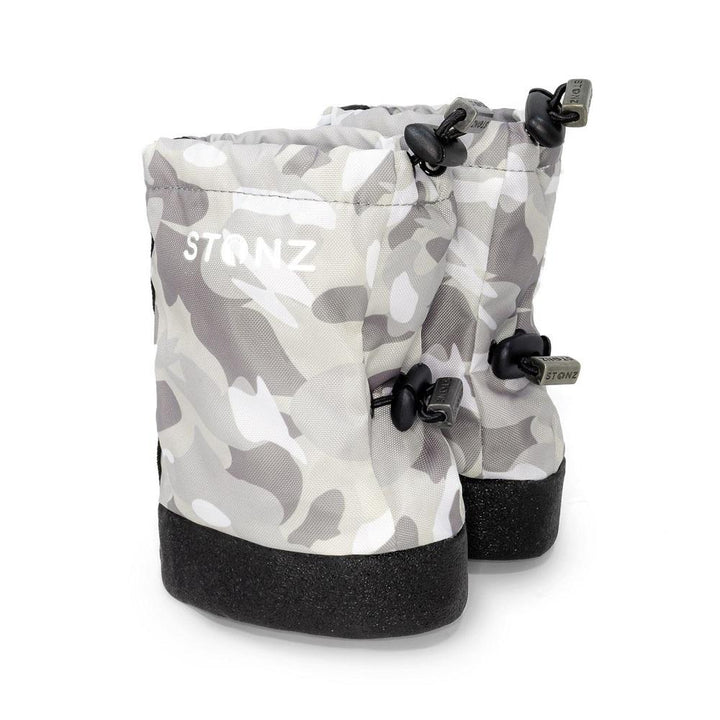 Stonz Baby Booties (Camo Print White Light Grey)-Apparel-Stonz-0-6 Months-030486 WG S-babyandme.ca