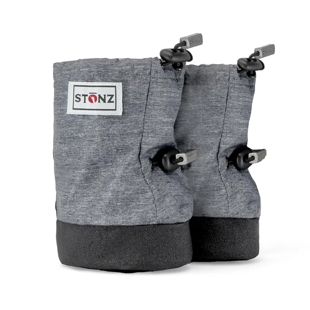 Stonz Baby Booties (Heather Grey)-Apparel-Stonz-0-6 Months-030486 HG S-babyandme.ca