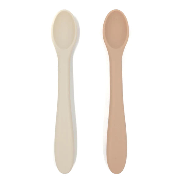 noüka Spoon Set (Soft Blush/Shifting Sand)-Feeding-noüka-031721 SS-babyandme.ca