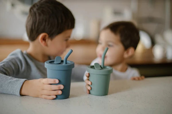 noüka Straw Cup 6oz (Lily Blue)-Feeding-noüka-031729 LB-babyandme.ca