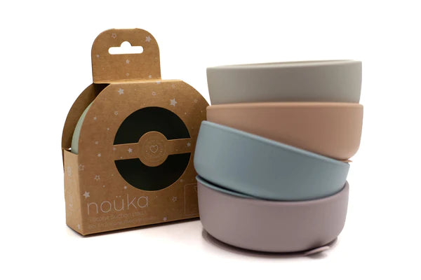 noüka Suction Bowl (Lily Blue)-Feeding-noüka-031723 LB-babyandme.ca