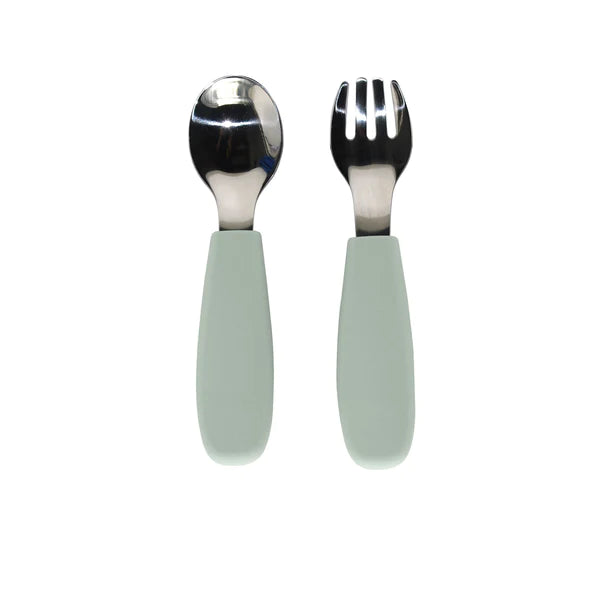 noüka Toddler Cutlery Set (Leaf)-Feeding-noüka-031722 LF-babyandme.ca